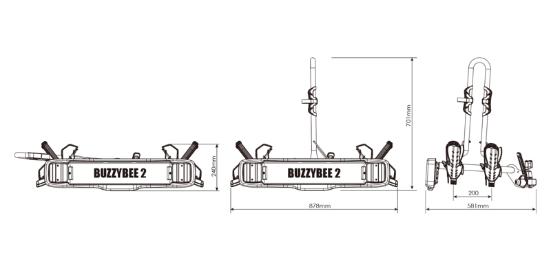 Buzzrack Buzzybee 2 Bike Tow Bar Bike Rack-2