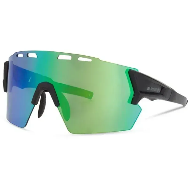 Madison Eyewear Stealth Green Mirror Sunglasses in Matt Grey-1