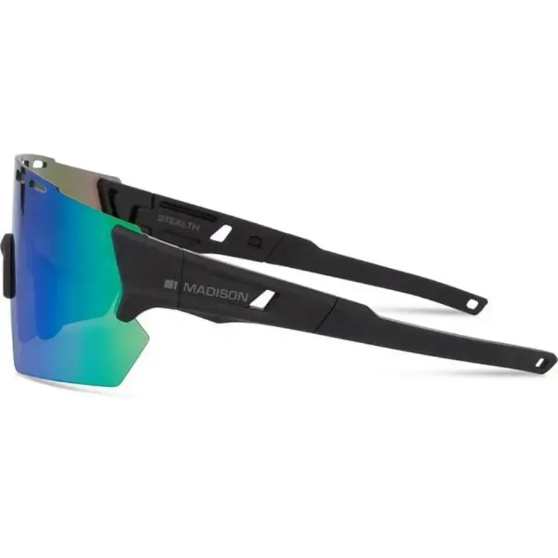 Madison Eyewear Stealth Green Mirror Sunglasses in Matt Grey-2