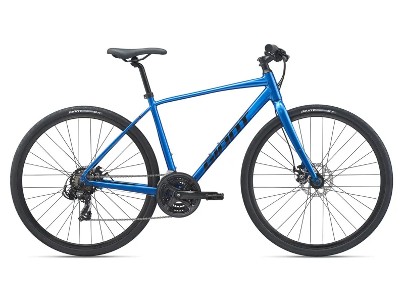 Blue clearance hybrid bike